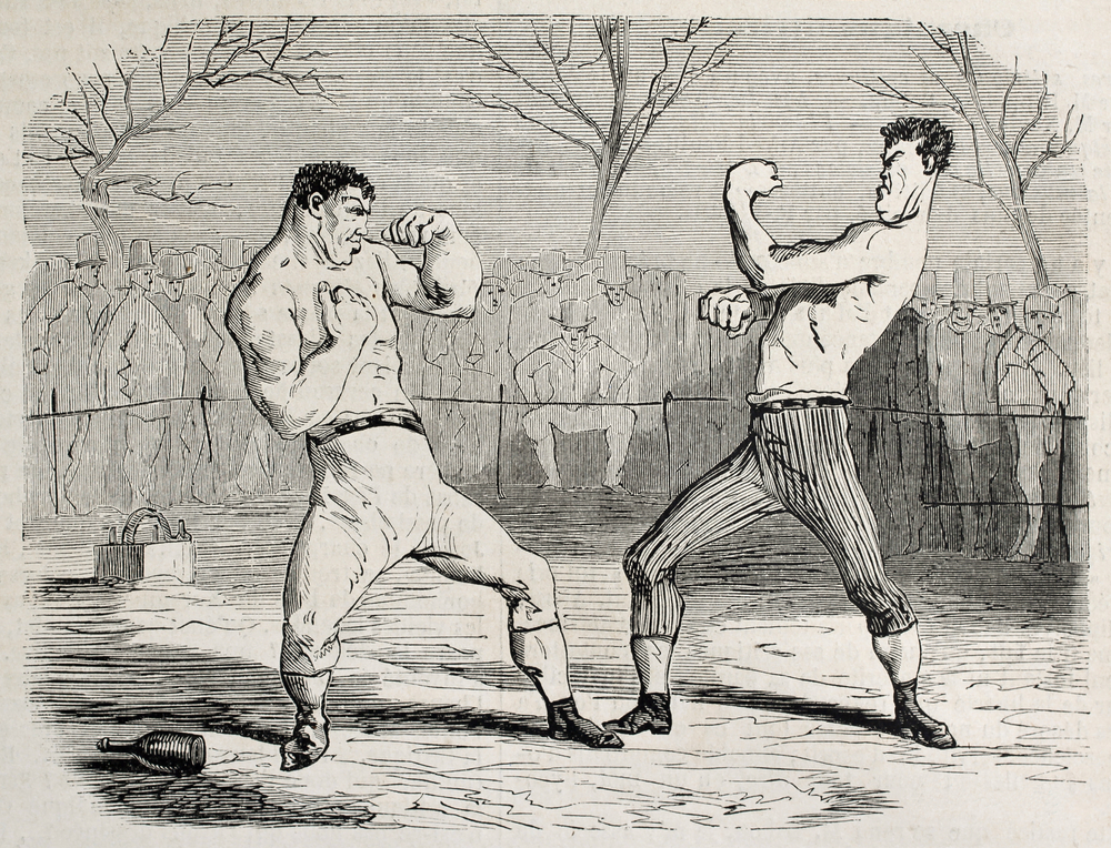 Two Men Fighting