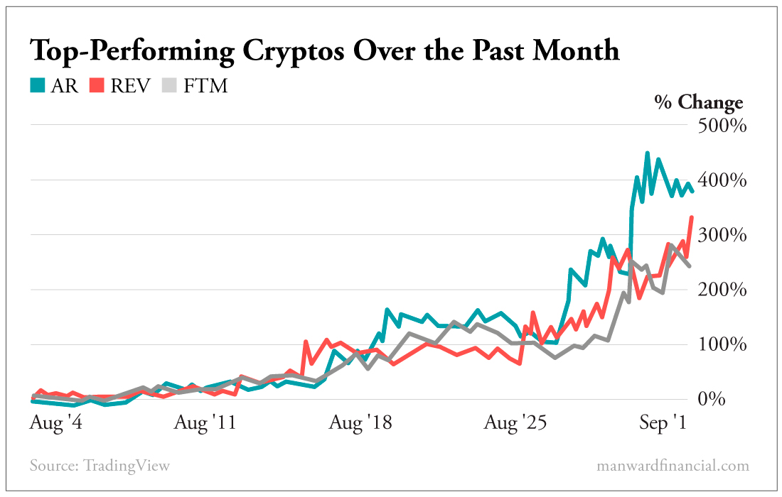 Top-Performing Cryptos Over the Past Month
