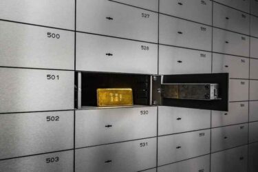 Bar of gold in safe deposit box.