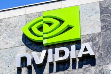 The NVIDIA logo and symbol displayed on the facade of one of their office buildings located in the Company's campus in Silicon Valley