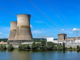 Three Mile Island Nuclear Facility, site of 1979 nuclear accident.