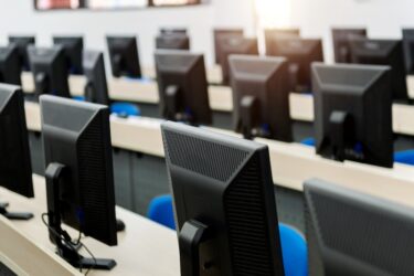 Dell computers on display